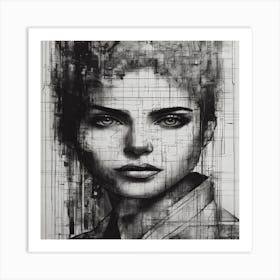 Abstract Portrait Of A Woman Art Print