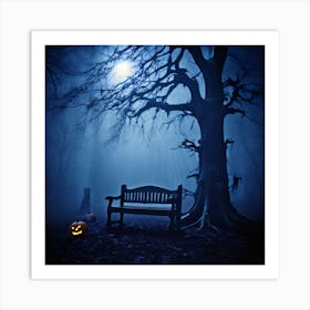 Halloween Night In The Woods Art Print