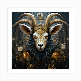 Horned Goat Art Print