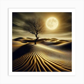 Lone Tree In The Desert 10 Art Print