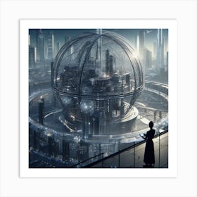 Futuristic City 76 Art Print