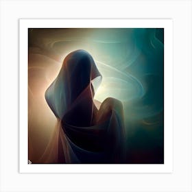 Woman In A Cloak Art Print