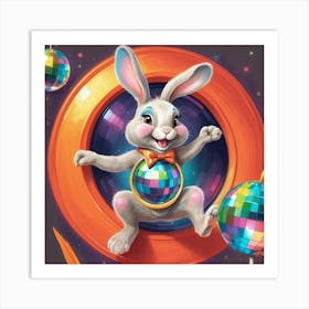 Disco Bunny 2 Art Print