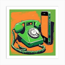 Old Fashioned Telephone Art Print