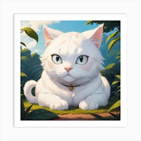 White Cat 1 Art Print