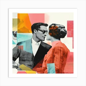 'Love' Vintage Collage Art Print