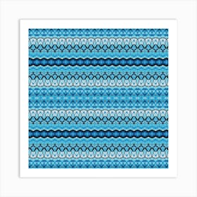 Blue And White Stripes Art Print