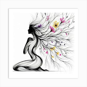 A woman’s silhouette 4 Art Print