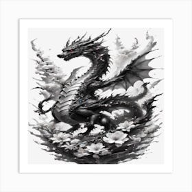 Black Dragon 2 Art Print