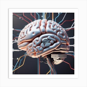 Brain With Wires 5 Art Print