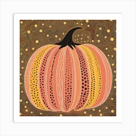 Yayoi Kusama Inspired Pumpkin Pink And Orange 5 Art Print