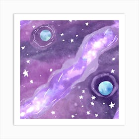 Galaxy purple 1 Art Print