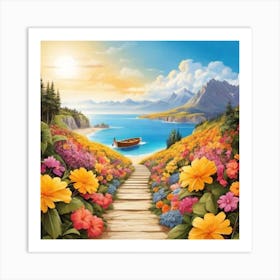 Path To The Sea 1 Art Print