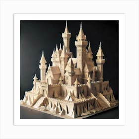 Vintage Castle Made Of Paper Art Art Print