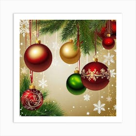 Christmas Ornaments 164 Art Print