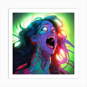 Zombie Girl Art Print