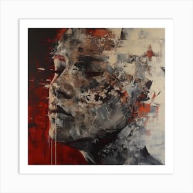 Abstract Portrait Of A Woman Art Print