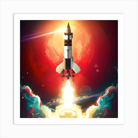 The Lone Rocket Art Print