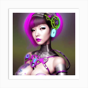 Robot Girl 3 Art Print