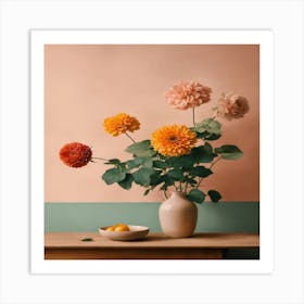 Dahlias Art Print