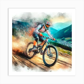 Mountain Biker 1 Art Print