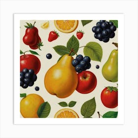 Fruit And Berries Art Print