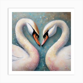 Pair of swans 5 Art Print