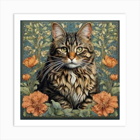 william morris inspired fox 2 Art Print