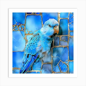 Blue Parrot Art Print