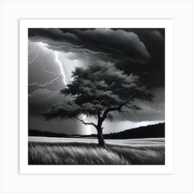 Lightning Tree 11 Art Print