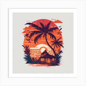 Hawaiian Sunset Art Print