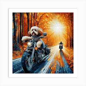 Motorcycle Cuckopoo Mosaic Art Print