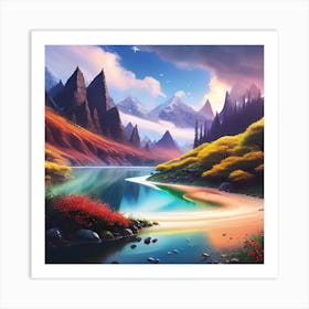 Landscape Painting 90 Art Print