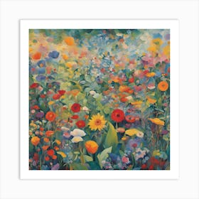 Flowers In The Meadow Art Print