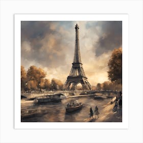 Eiffel Tower Painting Art Print