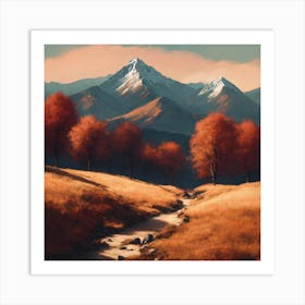 Autumn In The Mountains Art Print