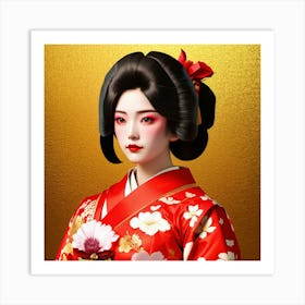 Geisha Art Print