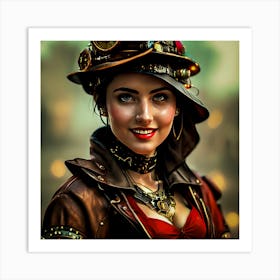 Steampunk Girl Art Print