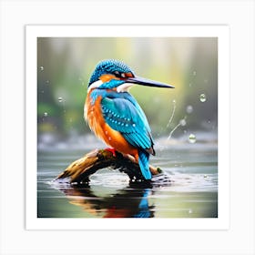 Kingfisher Bird Art Print