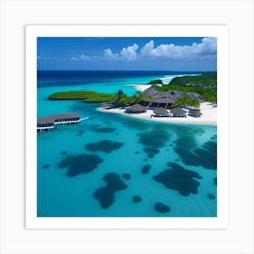 Resort In The Maldives Art Print