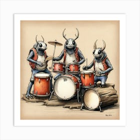 Ants On Drums Art Print