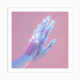 Holographic Hand Affiche