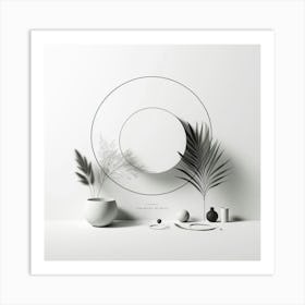 Abstract Black And White Painting Art Print