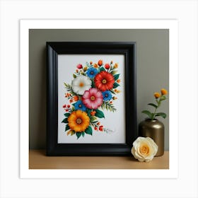 Ukrainian Flower Painting Art Print