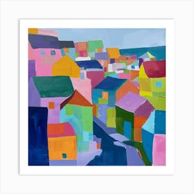 Abstract Travel Collection Reykjavik Iceland 6 Art Print