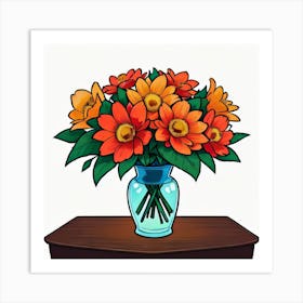 Bouquet Of Flowers Art Print