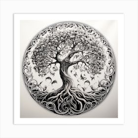 Tree Of Life drawing 3 Art Print