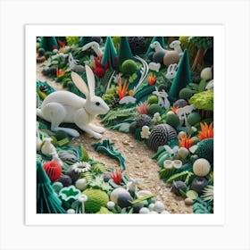 Rabbit In The Woods 2 Art Print