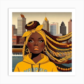 Memphis Girl Art Print