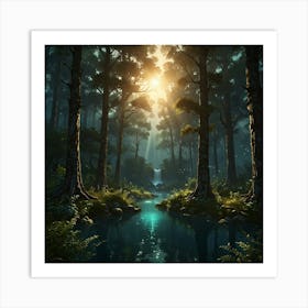 Hd Wallpapers Forest Art Print